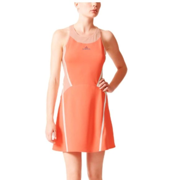 👋NWOT Adidas by Stella McCartney Barricade Dress Australia Open 2016 Coral - Picture 2 of 13